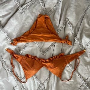 Orange sparkly bikini from Italy!